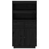 vidaXL Highboard svart 60x40x116,5 cm heltre furu