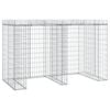 vidaXL Gabionvegg for s&oslash;ppelkasse 192x91x120 cm galvanisert jern