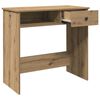 vidaXL Skrivebord artisan eik 80x40x75 cm konstruert tre