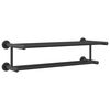 vidaXL H&aring;ndkle Rack Svart 61 x 23 x 17 cm Rustfritt st&aring;l