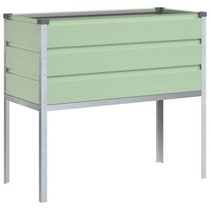 vidaXL Plantekassed Pastellgr&oslash;nn 100 x 45 x 90 cm Galvanisert St&aring;l