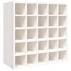vidaXL Vinskap hvit 56x25x56 cm heltre furu