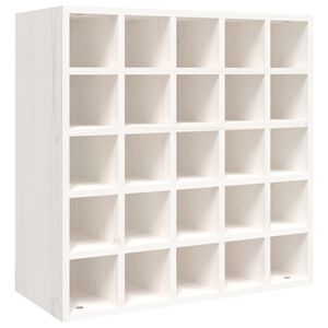 vidaXL Vinskap hvit 56x25x56 cm heltre furu