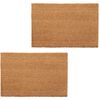 vidaXL D&oslash;rmatte 2 stk kokosfiber 24 mm 40x60 cm naturell