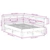 vidaXL Seng med bokhylle uten madrass 120x200 cm heltre furu