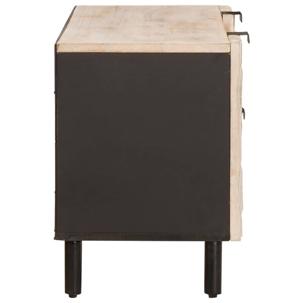 vidaXL TV-skap Hvit Vask Finish 105 x 33 x 46 cm Massiv mango tre