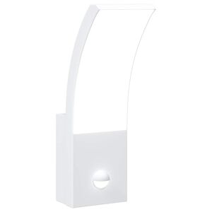 vidaXL Veggmonterte LED-utelampe med sensor hvit st&oslash;pt aluminium