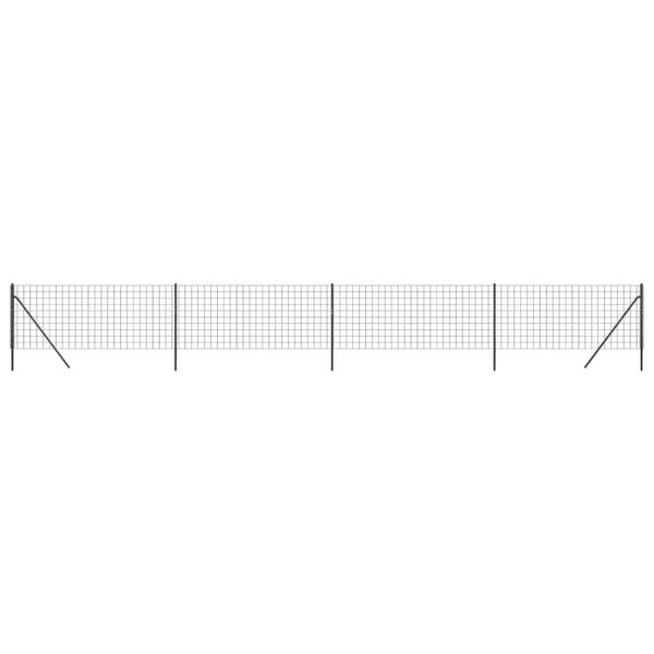 vidaXL Nettinggjerde antrasitt 1x10 m galvanisert stål
