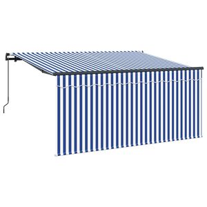 vidaXL Innvendbar Markise Bl&aring; og hvit 300 x 200 cm