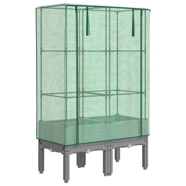 vidaXL Høyseng med drivhustrekk rottingutseende 80x40x140 cm