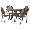 vidaXL Hage Spisegruppe 5 pcs Bronse Aluminium