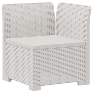 vidaXL 1-seters Hage Sofa Rattan Utseende PP Hvit
