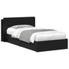 vidaXL Sengeramme med oppbevaring Svart 90 x 190 cm Konstruert tre