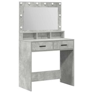 vidaXL Sminkebord Betonggr&aring; 79 x 41 x 135 cm Konstruert tre