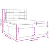 vidaXL Seng med madrass boksfjær mørkegrå 200x200 cm fløyel