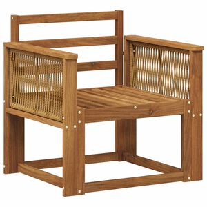 vidaXL Ute Midt Sofa Solid akasietre Naturlig