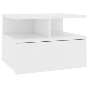 vidaXL Flytende nattbord hvit 40x31x27 cm konstruert tre