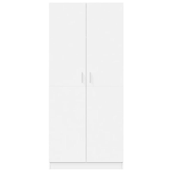 vidaXL Garderobe hvit 80x52x180 cm konstruert tre