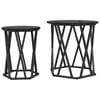vidaXL Kaffebord 2 stk. Svart Eik 50 x 50 x 50 cm