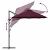vidaXL Parasoll Bordeaux R&oslash;d 372 x 198 x 243 cm Polyester og aluminium
