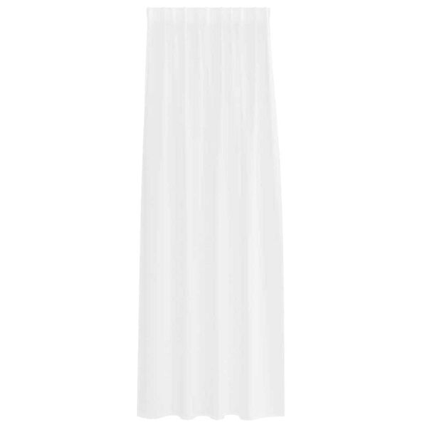 vidaXL Voile Gardin med gardiner 2 pcs Hvit 225 x 140 cm Polyester