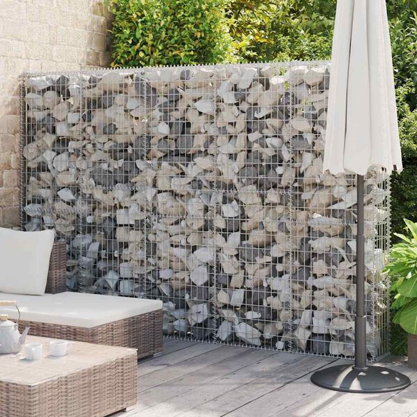 vidaXL Gabion med topp- og bunndekke galvanisert st&aring;l 300x30x200 cm
