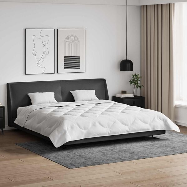 vidaXL Dyne med pute 3 pcs Hvit Mikrofiber