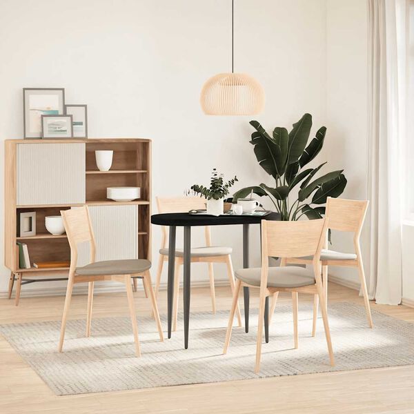 vidaXL Bordplate m&oslash;rkebrun 80x40x4 cm oval heltre eik