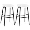 vidaXL Barstoler 2 stk hvit