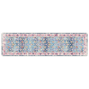 vidaXL Teppe vaskbart flerfarget 80x300 cm sklisikkert