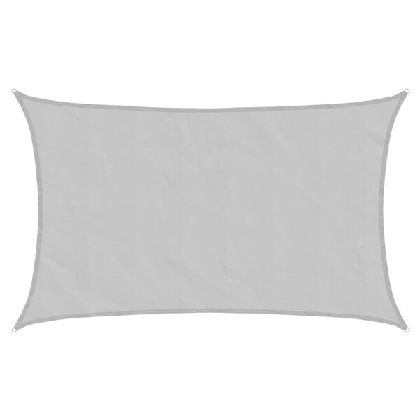 vidaXL Solseil lysegr&aring; 8x5 m 100% polyester oxford