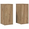 vidaXL Skohyller svart 2 stk artisan eik 32x35x70 cm konstruert tre