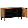 vidaXL TV-skap med hylle med d&oslash;r Brun 80 x 33 x 46 cm Massiv mango tre