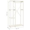 vidaXL Garderobe hvit 90x40x167 cm metall og sponplate