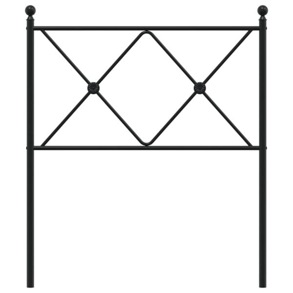vidaXL Utskiftbar sengegavl i metall hvit 75 cm