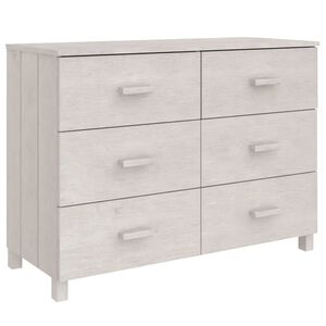 vidaXL Skjenk HAMAR hvit 113x40x80 cm heltre furu