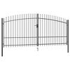 vidaXL Dobbeld&oslash;rsgjerdeport Woerden med spydtopp 400x224,5 cm