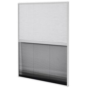 vidaXL Plissert insektskjerm for vindu aluminium 80x120 cm solskjerm
