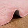 vidaXL Faux Skinnmatte Tafalla Rosa &Oslash; 120 cm Polyester