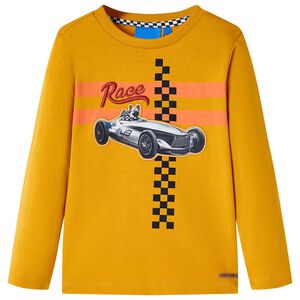 vidaXL T-skjorte for barn med lange ermer oker 104