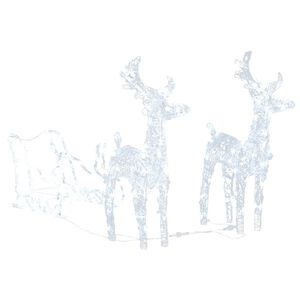 vidaXL Reinsdyr og slede julepynt 160 LED 130 cm akryl