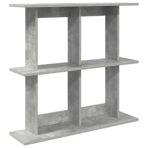 vidaXL Vegghylle Veggmontert Betonggr&aring; 80 x 20 x 75 cm Konstruert tre