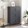 vidaXL Highboard antrasitt 68x39x113 cm stål
