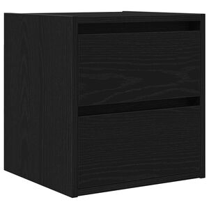 vidaXL Veggmontert nattbord svart eik 38x34x40 cm