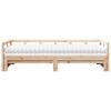 vidaXL Uttrekkbar dagseng med madrass 80x200 cm heltre furu