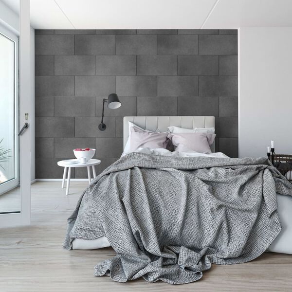 Grosfillex Veggbelegg flis Gx Wall+ 11 stk stein 30x60 cm m&oslash;rkegr&aring;