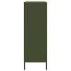 vidaXL Highboard olivengrønn 68x39x113 cm stål