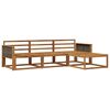 vidaXL Utend&oslash;rs sofa-sett 4 pcs Naturlig Solid akasietre