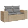 vidaXL Hagesofaer med puter 10 deler beige polyrotting akasie