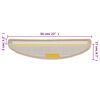 vidaXL Trappematter 15 stk 56x17x3 cm kremfargede halvrund